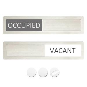 Vacant Occupied Privacy Sign, Vacant Occupied Door Sign for Home Office Restroom Conference Hotels Hospital, Slider Door Indicator Tells Whether Room Vacant or Occupied, 7'' x 1.5'' - Stainless Steel