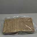 10.5 x 10.5in Cube Seagrass Storage Baskets, Foldable Square Wicker Storage Baskets for Shelves Set of 3, Large Cubby Rattan Basket, Collapsible Cube Storage Bins