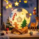 Paint Your Own Soccer Ball Lamp Kit, Soccer Gifts 3D Night Light, Art Supplies Creativity Arts and Crafts for Kids Ages 8-12, Birthday Christmas Gifts for Boys Girls Ages 3 4 5 6 7 8 9 10 11 12+