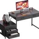 Pamray 47 inch Small Computer Desk with 5 Drawers for Study Writing