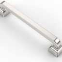 Asidrama 10 Pack 5 Inch Brushed Satin Nickel Kitchen Cabinet Handles, Cabinet Pulls Kitchen Cabinet Hardware for Cupboard Drawer Pulls (5" Hole Center128mm)