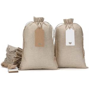 Tapleap Burlap Gift Bags with Drawstring - 30Pcs 8x12 Original Sacks for Wrapping Back to School Favors, For Birthday, Wedding, Baby Shower, Party or Household Use