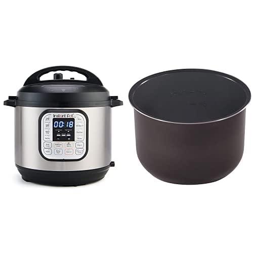 Instant Pot Duo Mini 7-in-1 Electric Pressure Cooker, Sterilizer, Slow Cooker, Rice Cooker, Steamer, Saute, Yogurt Maker, and Warmer, 3 Quart, 11 One-Touch Programs & 3 Quart Ceramic Cooking Pot