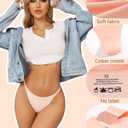 UNDER THE SEA 10 Pack G String Thongs for Women Seamless Underwear Low Rise No Show Thong Stretch Womens Panties Sexy XS-2XL (XXL)