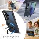 Magnetic Stand for Samsung Galaxy Z Fold 7 Case, [Fit for MagSafe] Upgraded Military Grade Drop-Proof Fold 7 Cases with Ring Holder Support Wireless Charging, Black