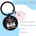 3 x Halloween Ghost Keychain, Halloween Keychain Boo Basket Stuffers for Women, Metal Spooky Halloween Gifts for Women
