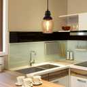 WILON Pendant Lights for Kitchen Island, Seeded Glass Mini Pendant Light Fixtures Farmhouse Pendant Lighting Metal Black Pendant Light Over Kitchen Island Sink Dining Table