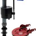 Fluidmaster 400CAR3P5 PerforMAX Adjustable High Performance Toilet Fill Valve and Flapper Repair Kit, For 3-Inch Flush Valve Toilets (1 Count (Pack of 1))