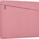 15.6 inch Laptop Case, Slim Computer Carrying Bag Protective Cover Briefcase with Front Pocket, Durable Laptop Sleeve for 15-16 Inch HP, Dell, Lenovo, Asus- Red Pink