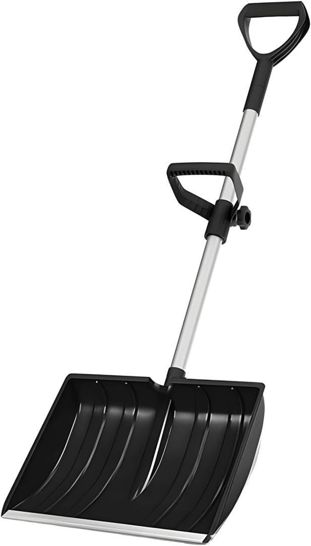 Anti Slip Grip Snow Shovel with Secure Handle for Safe Operate in Cold Winter Conditions Prevents Rust and Erosion Heavy Shovel (Black)