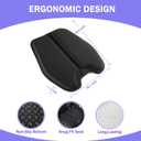 Soft Thin Gel Seat Cushion for Car Seat, Office Chair, Wheelchair, Stadium - Non-Slip Car Seat Cushions with 1 Inch Gel - Sciatica & Tailbone Pain Relief (Black)