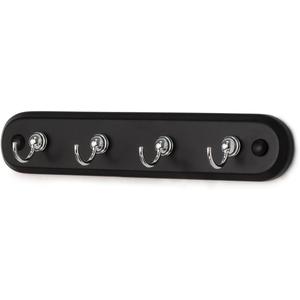 Spectrum Diversified 53204 Four Hook Key Rack, Black/Chrome