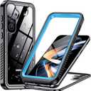 Temdan for Samsung Galaxy S23 FE Case Waterproof, Built-in Lens & Screen Protector[Full Body Shockproof][12 FT Military Drop Proof][Dustproof][IP68 Underwater] Case for Galaxy S23 FE 6.4-Light Blue