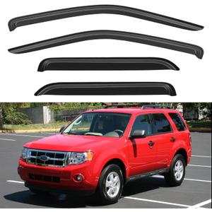 Window Visors Rain Guards Shield for 2001-2012 Ford Escape, Out-Channel Window Vent Wind Deflectors Visors Shades for 2005-2012 Ford Escape Hybrid, 2008-2012 Mazda Tribute, 2005-2011 Mercury Mainer