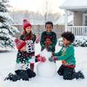 IFFEI Ugly Christmas Sweater for Women Men Kids Cute Family Matching Pullover Knit Jumpers for Holiday Party (Small, Green Gingerbread Man)