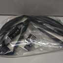 SEG Direct Flat Bottom Steering Wheel Cover, D Shaped Car Wheel Cover 14 1/2-15 in. (37-39 cm), Black Microfiber Leather