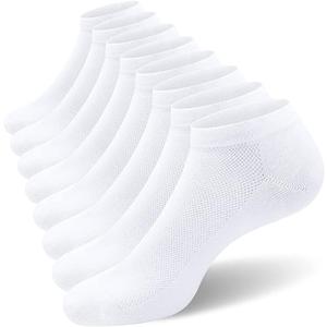 SIXDAYSOX 8 Pack Mens Ankle Socks Low Cut Comfort Casual Socks Size 10-13