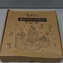 PUERSI 4 Pack Buffet Risers, Foldable Food Display Risers for Party, Display Stands for Food, Cake Cupcake Stands, Riser Display Stand for Desserts, Food, Jewelry - White