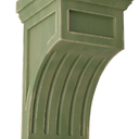 Ekena Millwork CORWD07X07X14NEBL Jumbo Nevio Wood Vintage Decor Corbel, 7"W x 7 3/4"D x 14"H, Black