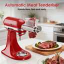 Meat Tenderizer Attachment for KitchenAid Stand Mixer, 3 Adjustable Thickness, Stainless Steel Meat Tenderizer Tool, Dishwasher SafeSuitable for Steaks, Pork Chops