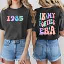 in My Forties Era Shirt for Women 41th Birthday Shirt Birthday Party Short Sleeve 1985 Shirt Birthday Gift Tee Top (XX-Large, Grey)