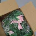 LESING Rose Garlands Artificial Rose Vines,4PCS(28.8FT) Fake Silk Flower Garland with Greenery Plants Wedding Hanging Flower Vines Garlands for Home Office Arch Garden Decoration (Pink)