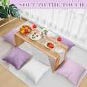 Berlune 6 Pcs Velvet Throw Pillow Covers 18" x 18" Decorative Cushion Cases Soft Pillowcase for Graduation Coquette Party Accessories Couch Sofa Bed Chair Home Decor, No Inserts (Purple Series)