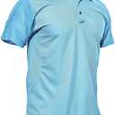 MAGCOMSEN Men's Polo Shirt Quick Dry Performance Short Sleeve Tactical Shirts Pique Jersey Golf Shirt (M)