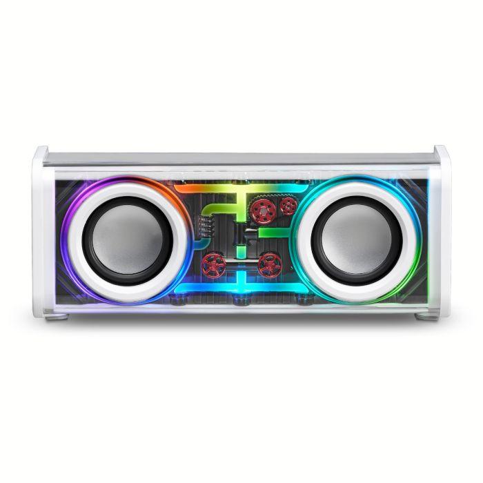 Ilive Transparent+ Wireless Bluetooth Speaker with Color Changing LED Lights, ISB214W