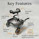 BuggyBoard Maxi+ - Black with Gray Saddle Seat