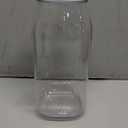 novelinks 64 oz Large Plastic Jars with Metal Lids - 4 Pack BPA-Free Clear Storage Containers for Pantry, Pickles, Sauces, Flour, Snacks - Leak-Proof Airtight Food Grade Jars for Kitchen (Silver)