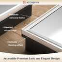Keonjinn 20" x 26" Medicine Cabinets with Mirror for Bathroom, Brushed Nickel Recessed or Surface Wall-Mounted Aluminum Alloy Framed Beveled Mirror, Farmhouse Bathroom Mirror with Storage Cabinet