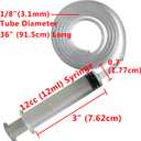 Frozen Water Line Tool - 36" - Made in USA - Unfreeze Your Refrigerator ice Maker Dispenser defroster Syringe