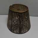 Small Metal Lampshade Forest Etching Forest Lamp Shade Pattern 6'' Top 10'' Bottom Height 7.5'' Fits For Table Lamps And Floor Lamps Spider Fitter Out Black in Gold ALUCSET lampshade