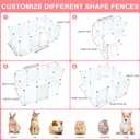 BRIAN & DANY Dog Playpen Portable for Small Animals, Dog Play Pen Indoor, Transparent Pet Playpen for Puppies, Cats, 80" L x 40" W x 28" H
