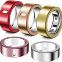 5 Pack Ring Cover Compatible with Oura Ring Gen 4/Oura Ring Gen 3 Horizon/Heritage, Abrasion-Resistant TPU Case for Oura Ring Protector Accessories for Oura Size 6 (Silver+Gold+RoseGold+Pink+Red)