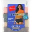 Hanes women's Hi-Cut Panties Pack, Lightweight Cotton Hi-Cuts, 6-Pack (L)