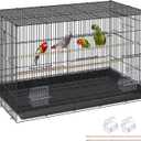 VEVOR 30 Inch Flight Bird Cage, Stackable Bird Cage Parakeet Cage with Slide-Out Tray and Handle, Small Parrots Birdcage for Cockatiels Budgies Conure Macaw Finch Lovebirds Canaries Pigeons