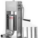 Stainless Steel Vertical Sausage Stuffer,Sausage Stuffer Machine,Sliver,Dual Speed, Easy Clean Up Sausage Maker (7Lb/3L),Deer Processing Equipment,Maquina Para Hacer Churros