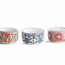 Chubacoo Ceramic Bowl with Lid: Microwave Safe Soup Containers Set of 3 for Meal Prep, Cereal, Salad, Picnic, Camping, Office Lunch, Kitchen Food Storage 5 Inch, 20 oz, Design A