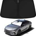 KUST Windshield Sun Shade for 2025 2026 Toyota Camry (Hybrid LE SE XLE XSE) Accessories 4 Layers Car Sunshade for Front Windows Shade Custom Fit Camry Sun Visor 260T Retractable Blocks Shade UV Rays