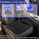 Car Seat Cushion, Comfort Cool Ice Silk Fibers Automotive Front Seats Pad, Non-Slip Breathable Auto Guard Seat Cushion, Drivers Seats Protector Covers for Vehicle, Home, Office (Black)