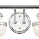 Livex Lighting 5712-05 Transitional Two Light Bath Vanity from Oldwick Collection Finish, Polished Chrome 15 x 7.25 x 8.25