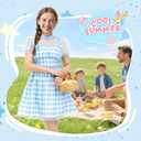 Halloween Costumes for Women,Sexy Princess Costumes, Blue/White Dress,Socks,Hair Ties, Book Storybook Character (Blue, M)