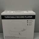 Vinyl Record Player Built-in Stereo Speakers Vintage Turntable Vinyl Records LP Phonograph Belt Drive 3 Speed 3 Size Support Wireless Input RCA Output Auto Stop Tone Adjustment Retro Wooden Walnut Red