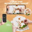 3 Pack Beginner Embroidery Kits for Adults DIY Starter Kit with,cross stitch kits for beginners,Stamped Patterns,Embroidery Hoop,Colorful Threads,Tools,Step by Step Instructions & Video Tutorial (mushroom)