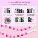 SAMONPOW USB C to USB C Cable for iPhone 17 16 Charger Cord 3.3FT 60W Type C Charger Cord Pink Red Jade Beaded USBC Phone Cable Fast Charging for iPhone 17 16 15 Pro Max for Samsung Galaxy S25 S24