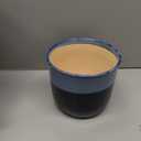 8 Inch Plant Pot: Ceramic Planter with Drainage Hole & Saucer - Gradient Blue Flowerpot for Indoor & Outdoor Plants with Separate Tray