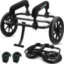 GanFindX Kayak Cart Canoe Trolley Carrier Kayak Accessories Transport Dolly with Solid Foam Wheels Detachable Frame Upright Detachable Strap Crossbar Heavy Duty Foldable and Crossbar Foldable