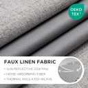 Joydeco 100% Blackout Curtains for Bedroom 84 Inch Long, Linen Black Out Curtains 2 Panels Set With Grommet for Living Room Window, Thermal Insulated Full Light Blocking Drapes Privacy Protection,52"W